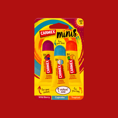 CARMEX Mini's (Wild Berry, Cupcake & Tropical)