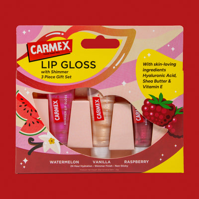 CARMEX Lip Gloss with Shimmer 3 Piece Gift Set