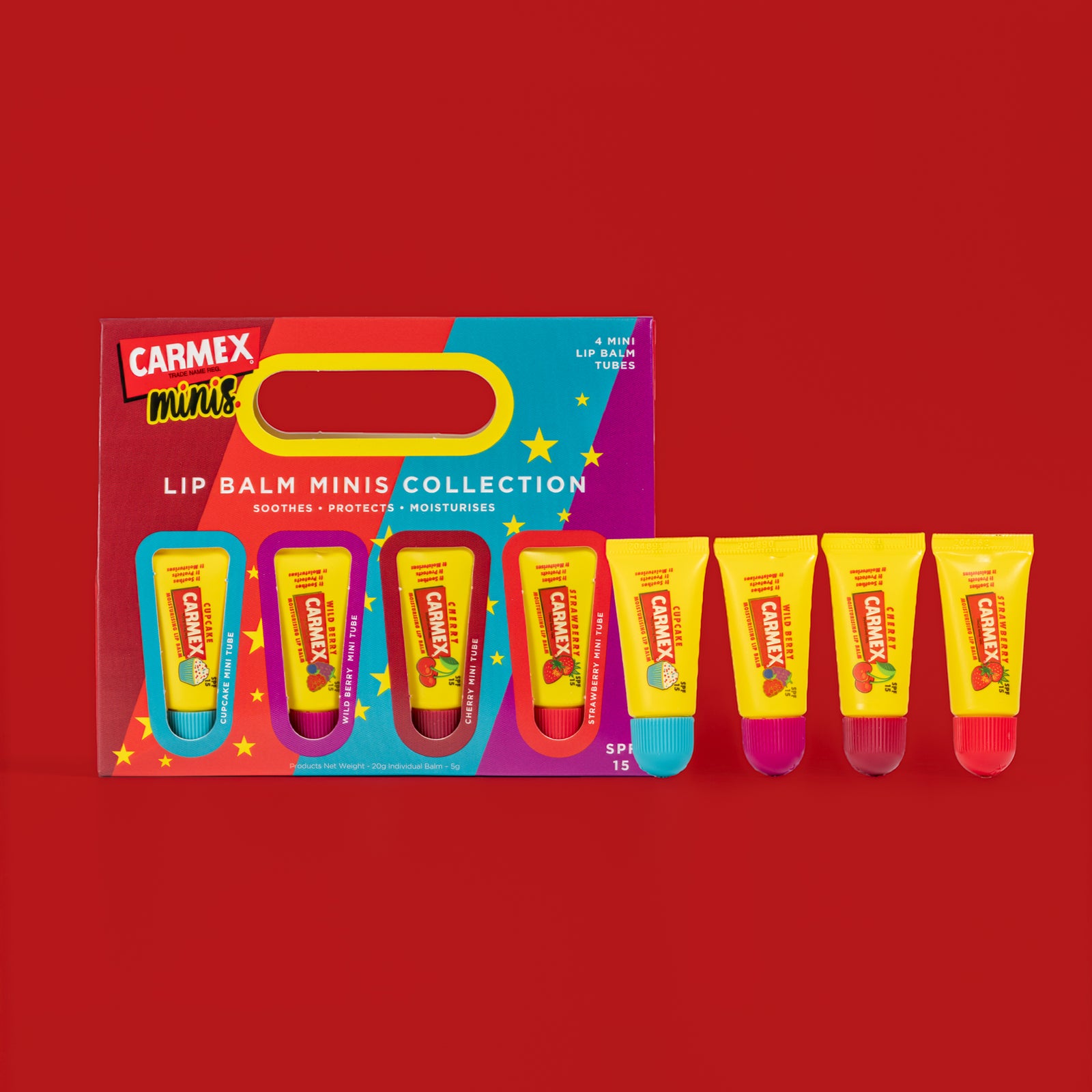 CARMEX Winter 4 Pack Mini Lip Balm Tubes