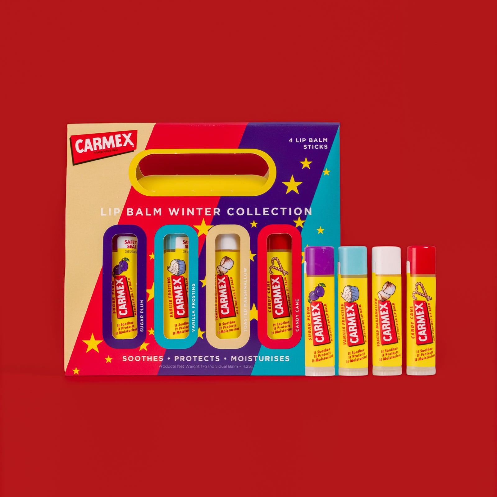 CARMEX Winter 4 Pack Lip Balm Sticks