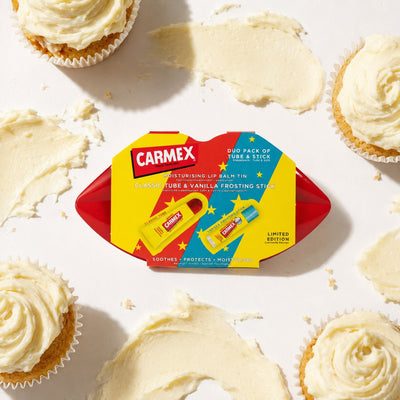 CARMEX Lip Tin Duo With Original & Vanilla Frosting Lip Balms
