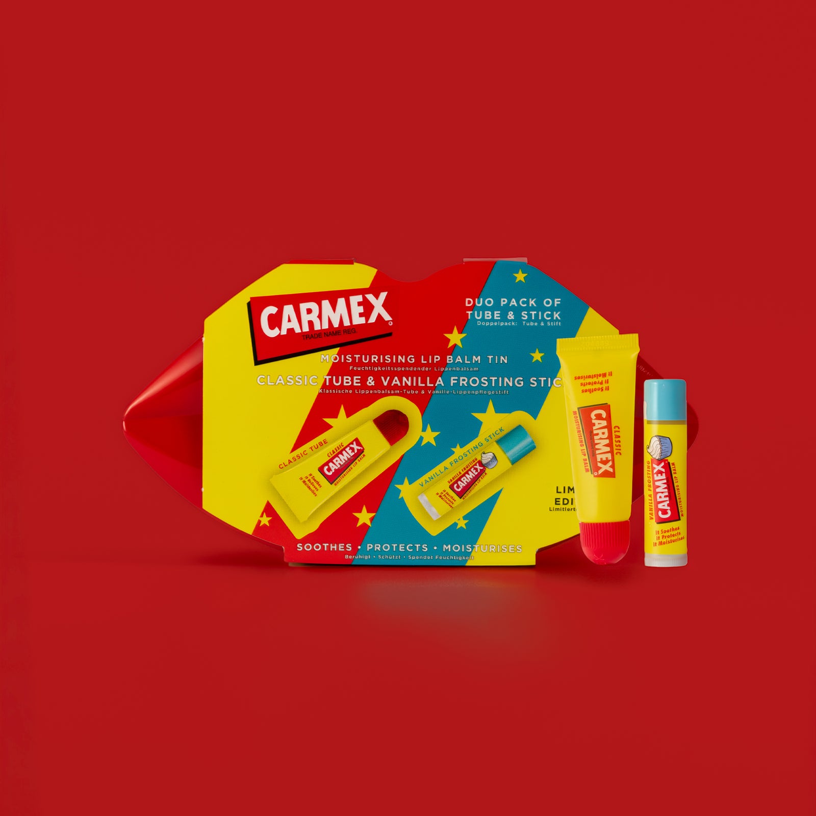 CARMEX Lip Tin Duo With Original & Vanilla Frosting Lip Balms